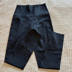 OFFLINE by Aerie Goals High Waisted Pocket 7/8 Legging, Size Medium, Black
